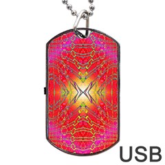 Liquid Lava Dog Tag Usb Flash (two Sides) by Thespacecampers