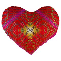 Liquid Lava Large 19  Premium Heart Shape Cushions by Thespacecampers