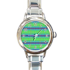 Green Machine Round Italian Charm Watch by Thespacecampers