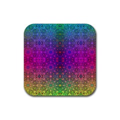 Stained Glass Vision Rubber Coaster (square) by Thespacecampers