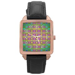 Unidentified  Flying Rose Gold Leather Watch 