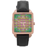 Unidentified  Flying Rose Gold Leather Watch  Front