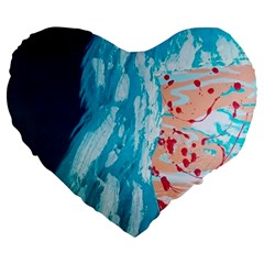 Faceless Large 19  Premium Flano Heart Shape Cushions by Hayleyboop