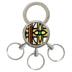 Abstract-0001 3-ring Key Chain by nate14shop