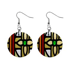 Abstract-0001 Mini Button Earrings