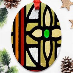 Abstract-0001 Oval Ornament (two Sides)