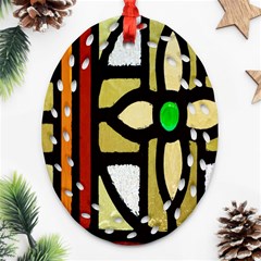 Abstract-0001 Oval Filigree Ornament (two Sides)