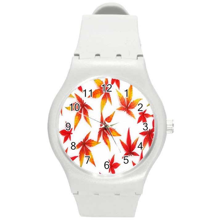 Abstract-b 001 Round Plastic Sport Watch (M)