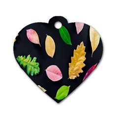 Autumn-b 002 Dog Tag Heart (two Sides)