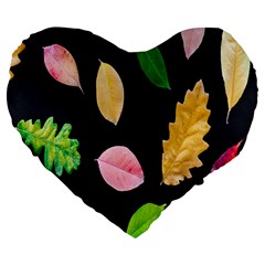 Autumn-b 002 Large 19  Premium Heart Shape Cushions by nate14shop