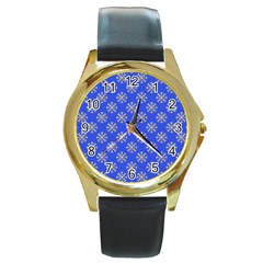 Background-b 002 Round Gold Metal Watch by nate14shop