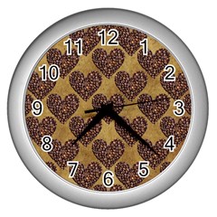 Background-b 006 Wall Clock (silver) by nate14shop