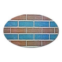 Brick-wall Oval Magnet by nate14shop