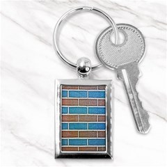 Brick-wall Key Chain (rectangle) by nate14shop