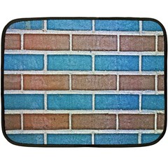 Brick-wall Double Sided Fleece Blanket (mini)  by nate14shop