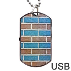 Brick-wall Dog Tag Usb Flash (two Sides) by nate14shop