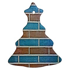 Brick-wall Christmas Tree Ornament (two Sides) by nate14shop