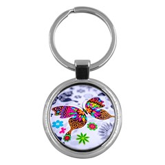 Butterfly-b 001 Key Chain (round) by nate14shop