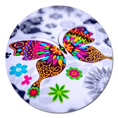 Butterfly-b 001 Magnet 5  (round) by nate14shop