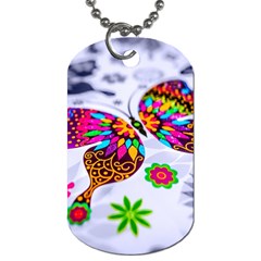 Butterfly-b 001 Dog Tag (two Sides) by nate14shop