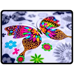 Butterfly-b 001 Fleece Blanket (large)  by nate14shop