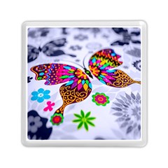 Butterfly-b 001 Memory Card Reader (square) by nate14shop