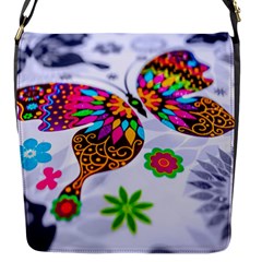 Butterfly-b 001 Flap Closure Messenger Bag (s)