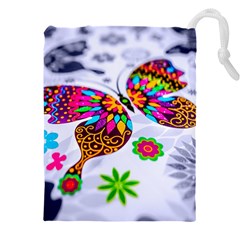 Butterfly-b 001 Drawstring Pouch (5xl) by nate14shop