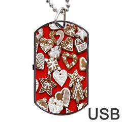 Christmas-b 001 Dog Tag Usb Flash (one Side) by nate14shop