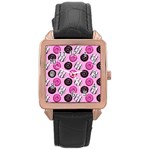 Dessert Rose Gold Leather Watch  Front