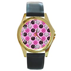 Dessert Round Gold Metal Watch by nate14shop