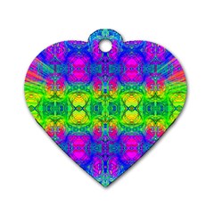 Happy Colors Dog Tag Heart (one Side) by Thespacecampers