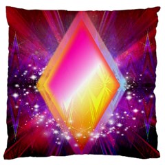 My Diamonds Large Flano Cushion Case (two Sides) by Thespacecampers