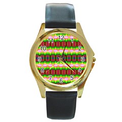 Extra Terrestrial Round Gold Metal Watch by Thespacecampers