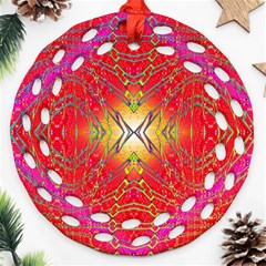 Lava Liquid Ornament (round Filigree) by Thespacecampers