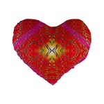 Lava Liquid Standard 16  Premium Flano Heart Shape Cushions Front