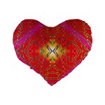 Lava Liquid Standard 16  Premium Flano Heart Shape Cushions Back