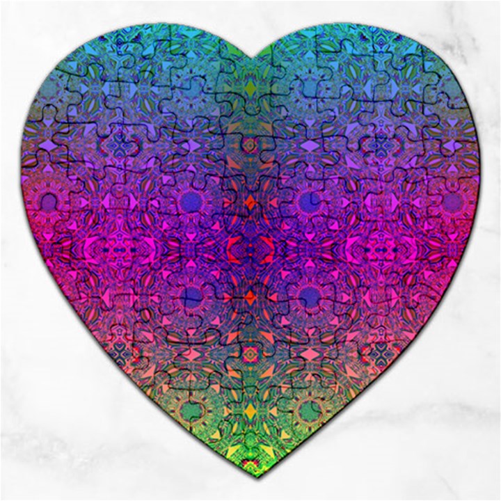 Stained Glass Jigsaw Puzzle (Heart)