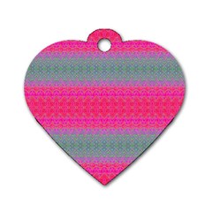 Pink Dreams Dog Tag Heart (two Sides) by Thespacecampers