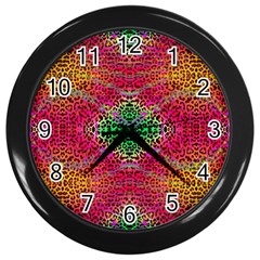 Dreamy Cheetah Wall Clock (black) by Thespacecampers