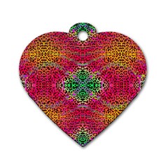 Dreamy Cheetah Dog Tag Heart (one Side) by Thespacecampers