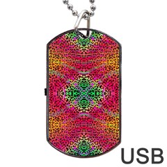 Dreamy Cheetah Dog Tag Usb Flash (two Sides) by Thespacecampers