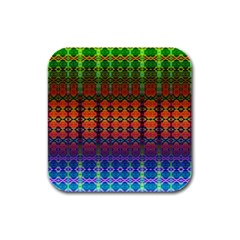 Pixels Rubber Square Coaster (4 pack)