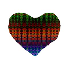 Pixels Standard 16  Premium Heart Shape Cushions