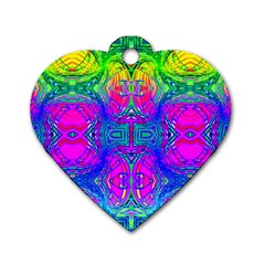 Liquidy Rainbow Dog Tag Heart (two Sides) by Thespacecampers