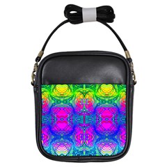 Liquidy Rainbow Girls Sling Bag by Thespacecampers