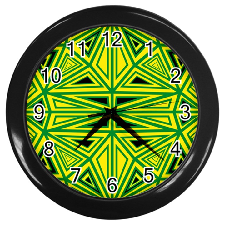 Abstract pattern geometric backgrounds Wall Clock (Black)