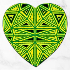 Abstract Pattern Geometric Backgrounds Jigsaw Puzzle (heart) by Eskimos