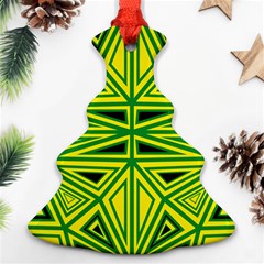 Abstract Pattern Geometric Backgrounds Christmas Tree Ornament (two Sides) by Eskimos