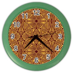 Abstract Pattern Geometric Backgrounds Color Wall Clock by Eskimos